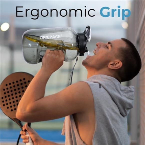 128 oz Water Bottle 2 in 1 Lid - 1 Gallon Water Jug Motivational Water Bottles - Picture 6 of 7